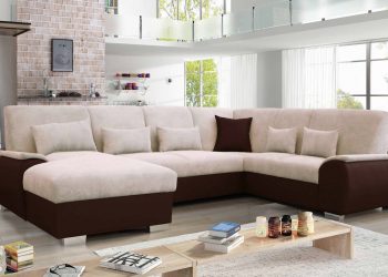 Barna ülőgarnitúra a szobában